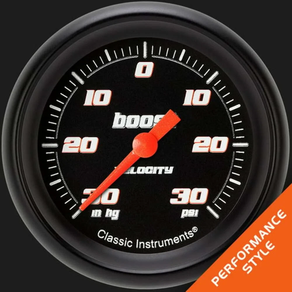 Velocity Black 2 5_8_ Boost_Vac Gauge VS341BBPF